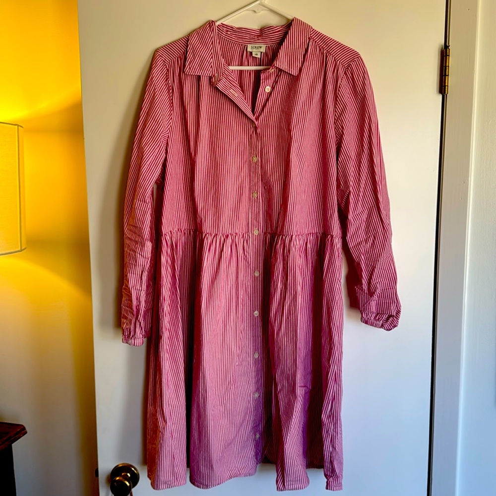 Pink-striped J. Crew Factory dress